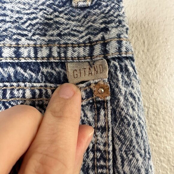 Vintage Gitano Tapered Leg Jeans Size 26 Acid Wash Skinny Leg High Rise - Picture 7 of 10